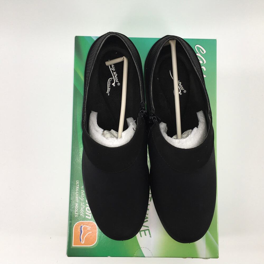 NIB Easy Street Sal Black Ankle Bootie Women's 9 M Heel Loafer Shoe Minimalist - Picture 2 of 10
